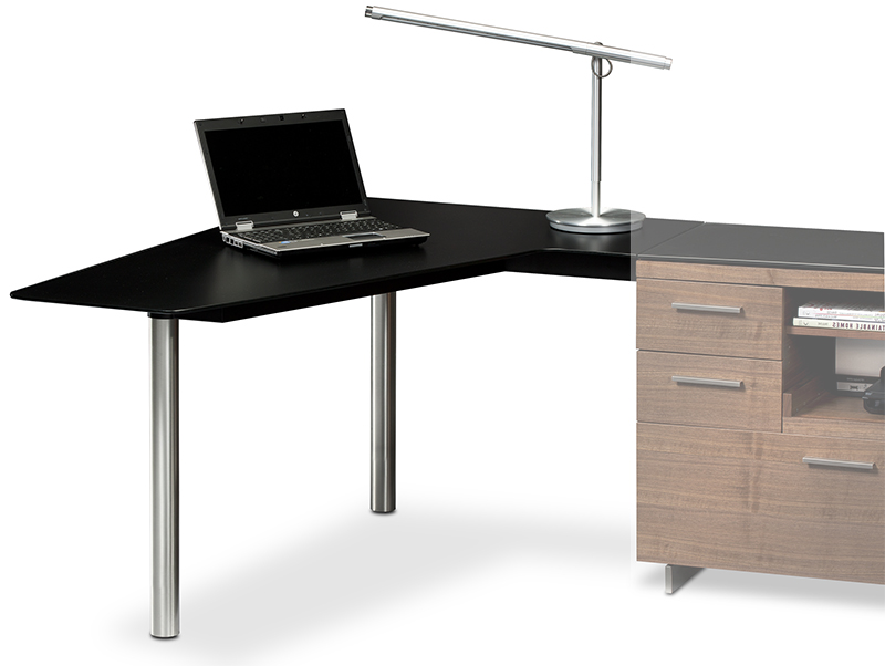 Sequel 6018 cherry left peninsula desk