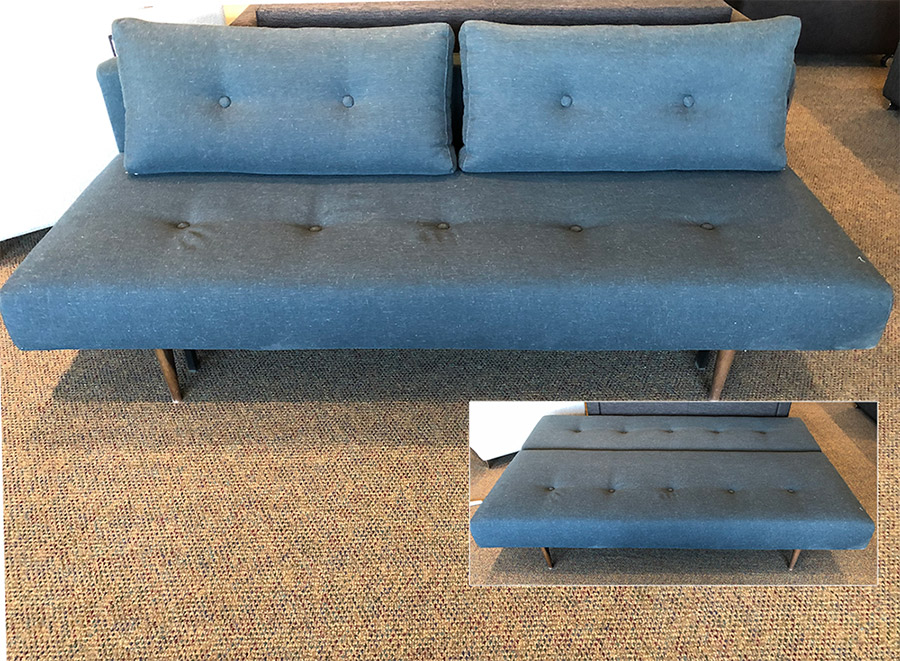 Duplikere hjerte bredde Recast Plus Sofa Sleeper In Navy Blue Fabric - Scan Home Furniture