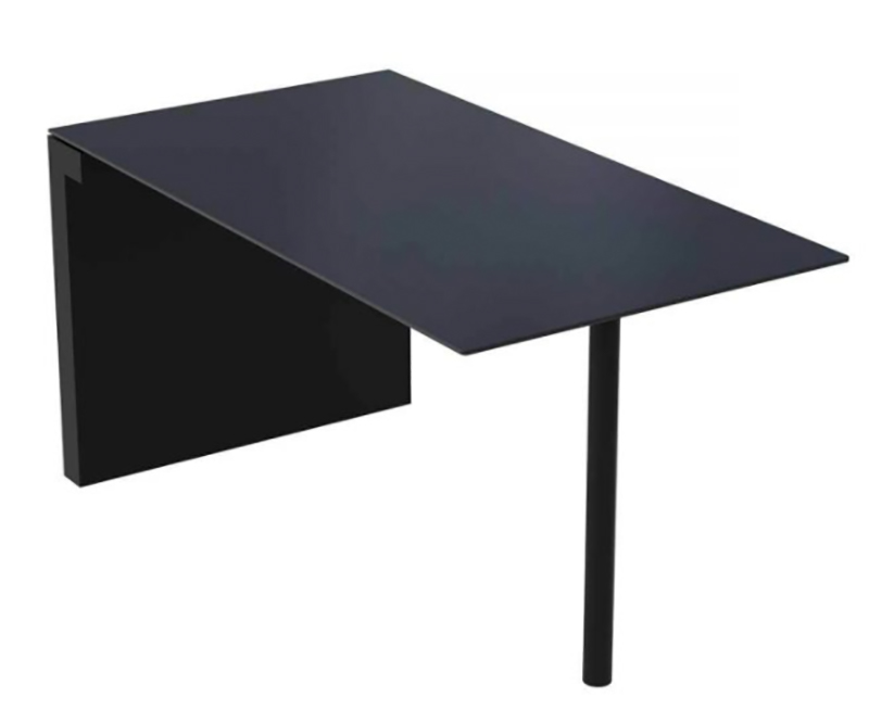 black peninsula desk