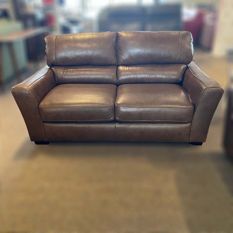 Teague Loveseat In Sorrel Match W, Grey Leather Loveseat And Chair